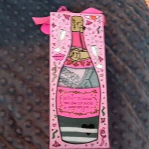 Betsey Johnson Pink Champagne Socks